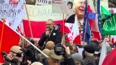 Manifestacja KOD Na Wiejskiej Mateusz Kijowski YouTube