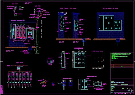 Power Distribution To Nine Metering Devices Dwg Block For Autocad