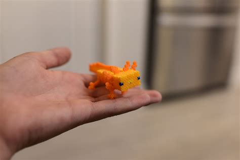 3 D Minecraft Perler Bead Axolotl Gold Minecraft Axolotl Etsy België