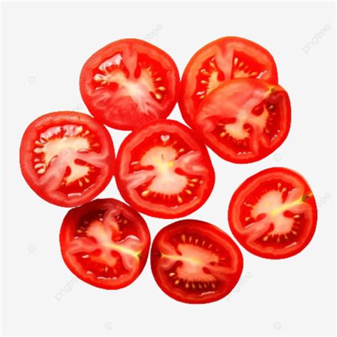 Rodajas De Tomate Cherry Aisladas Sobre Fondo Transparente PNG Dibujos