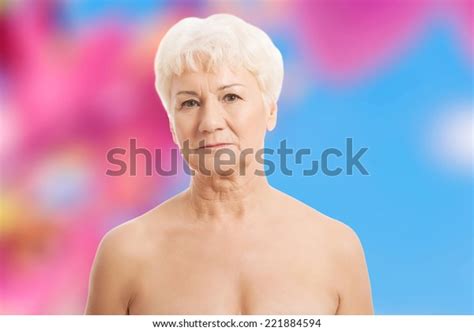 Portrait Nude Old Woman Head Shoulders Stock Photo Edit Now