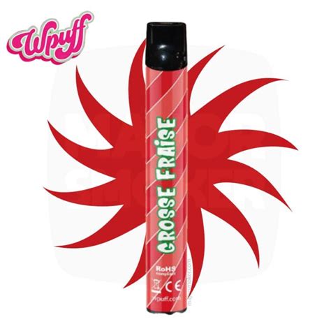 Puff Jetable Liquideo Wpuff Grosse Fraise Majorsmoker