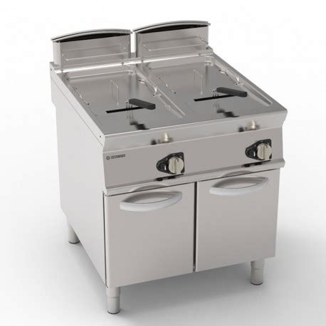 Tecnoinox Friteuse Sur Coffre Gaz Avec Cuve En V X Litres