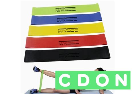 Resistance Band Set 5 Loop Elastiskt Band Fitness