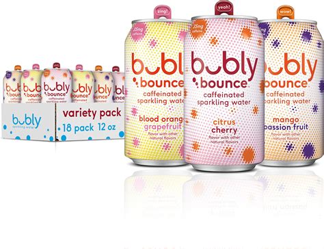 Bubly Bounce Caffeinated Sparkling Water Zero Calories