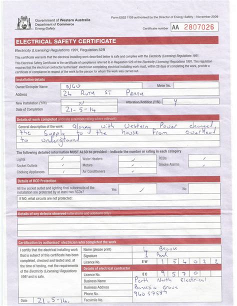 TeamIaconi - 24 Ruth Street - Electrical Compliance Certificate - Page ...