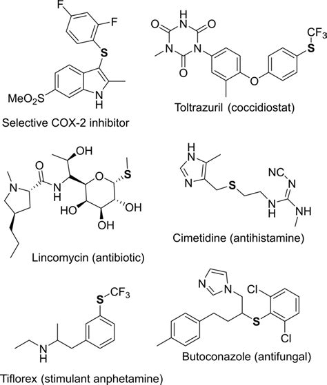 representative examples  organic sulfides  scientific diagram