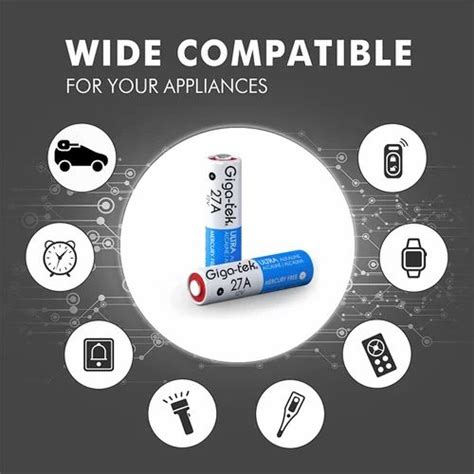 Giga-tek LR27A 12v Alkaline Battery - Pack of 1 - (Compatible Models ...