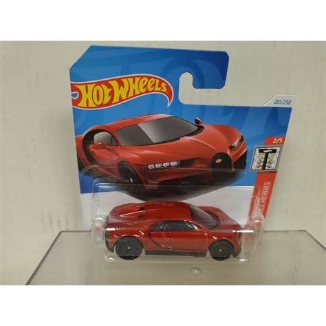 BUGATTI CHIRON RED QUARTER MILE HEROES HOT WHEELS BCN STOCK CARS
