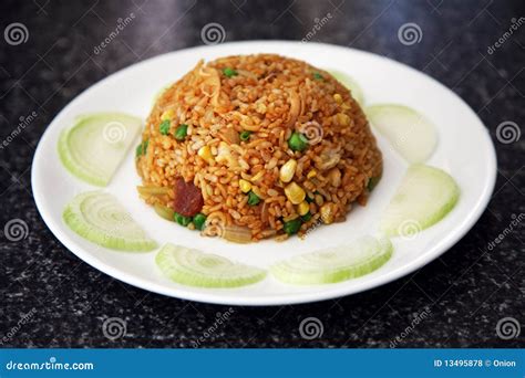 Fried Rice On A Plate Stock Photo Image Of Healthy Asia 13495878