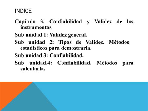 Capítulo 3 Confiabilidad Y Validez De Los Instrumentos