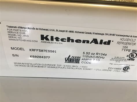 I Have A Kitchenaid Refrigerator Purchased Just Under Yrs Ago Brand