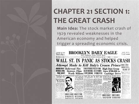 Ppt Chapter 21 The Great Depression Begins Powerpoint Presentation