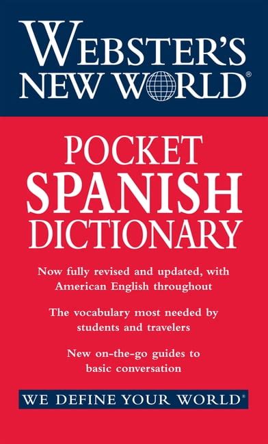 Webster S New World Pocket Spanish Dictionary Paperback Walmart