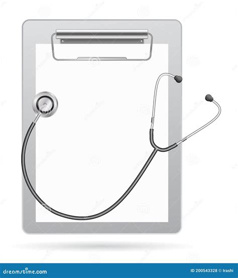 Clipboard With Stethoscope Icon Stock Vector Illustration Of Checkup