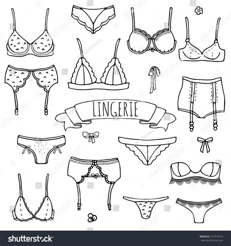 Hand Drawn Doodle Lingerie Icon Set Stock Vector Royalty Free Shutterstock