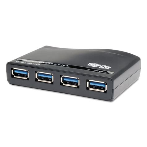 USB 3.0 SuperSpeed Hub, 4 Ports, Black - SafetyChix