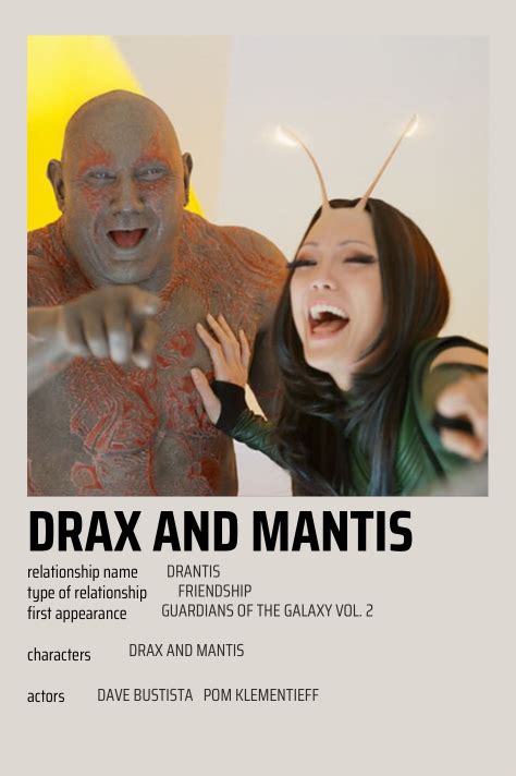 Drax and Mantis Minimalist Poster | Marvel posters, Gardians of the ...