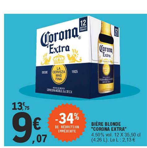 Promo Bière Blonde corona Extra chez E Leclerc iCatalogue fr