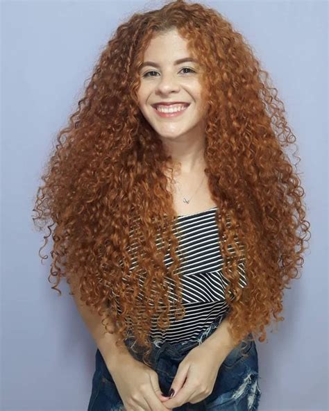 Cabelo cacheado Ruivo 30 Inspirações lindas