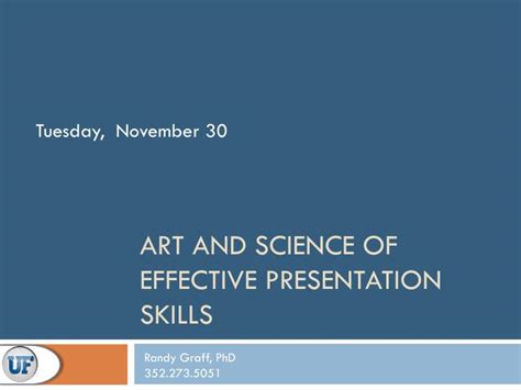 PPT - Art and Science of Effective Presentation Skills PowerPoint ... 