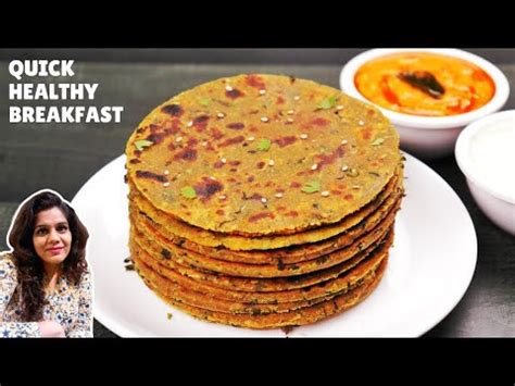 Easy Healthy Winter Breakfast Recipe Methi Bajra Dhebra With