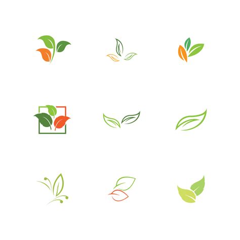 leaf logo and symbol 17545834 Vector Art at Vecteezy