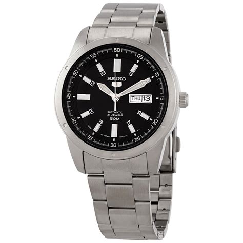 Seiko 5 Automatic Black Dial Mens Watch Snkn13j1 4954628184825