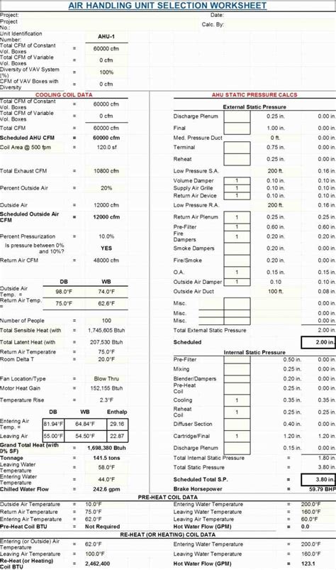 Hvac Load Calculation Spreadsheet within Hvac Load Calculation ...