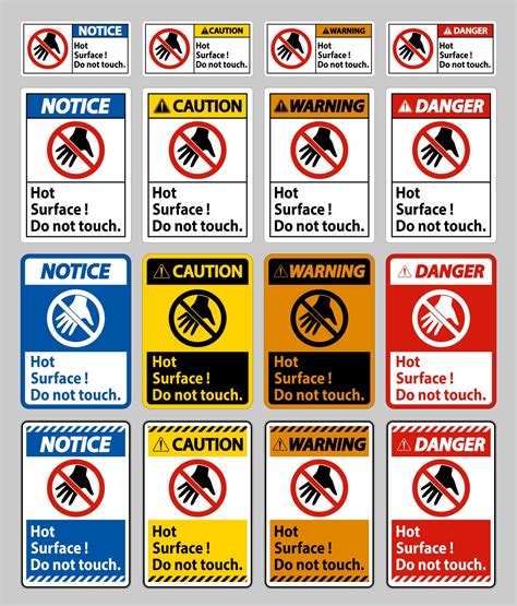 Hot Surface Do Not Touch On White Background 2718542 Vector Art At Vecteezy