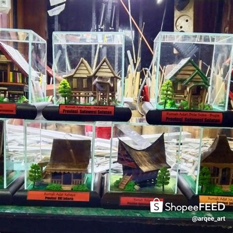 Jual Miniatur Rumah Adat Indonesia Lengkap 34 Provinsi 34 Pcs 34model