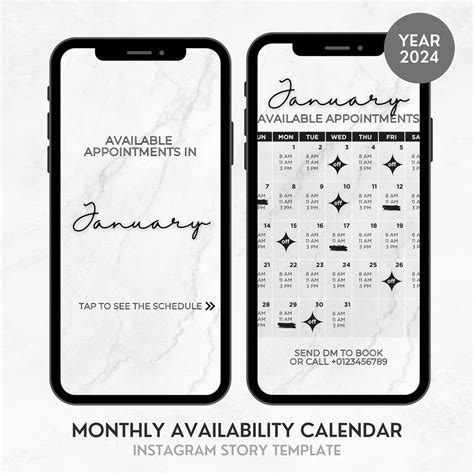 Monthly Appointments Calendar White Marble Availability Calendar