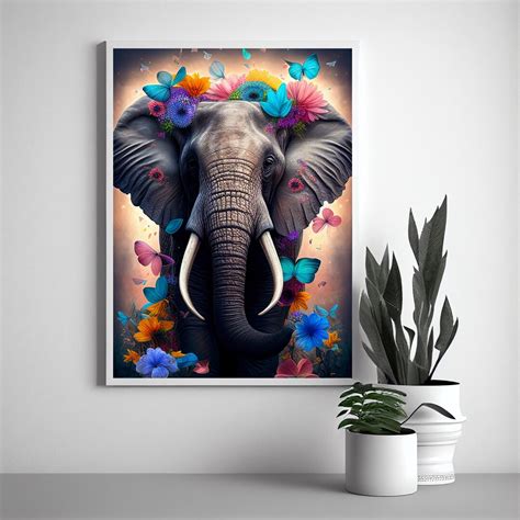 Elephant Wall Art Elephant Wall Décor Print Elephant Nursery Wall Art Animal Wall Print African ...