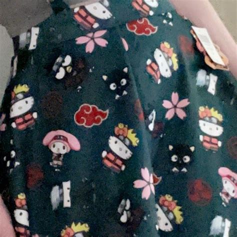 Naruto Sanrio Hot Topic Skirt Overall Bottoms Depop