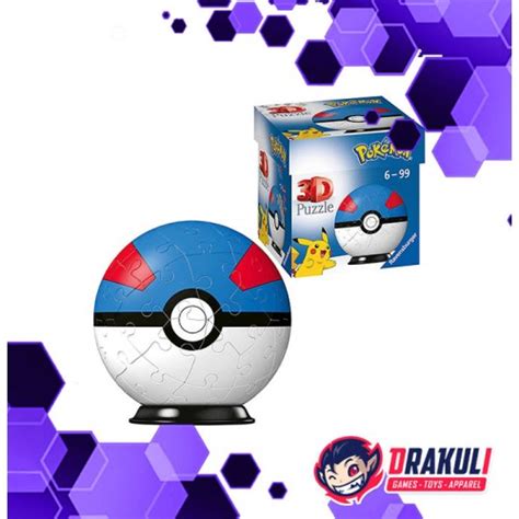 D Puzzle Ravensburger Pokemon Great Ball Pieces Drakuli