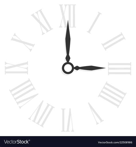 Roman numeral clock elegant Royalty Free Vector Image