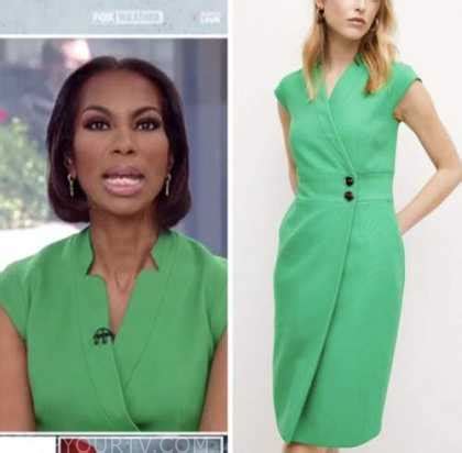 Outnumbered: September 2022 Harris Faulkner's Green Pencil Dress | Shop Your TV