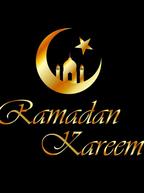 Ramadan Kareem Wallpaper 4k Black Background Golden Text