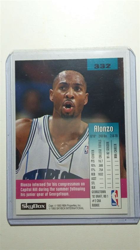 1992 93 Skybox 332 Alonzo Mourning RC For Sale Online EBay