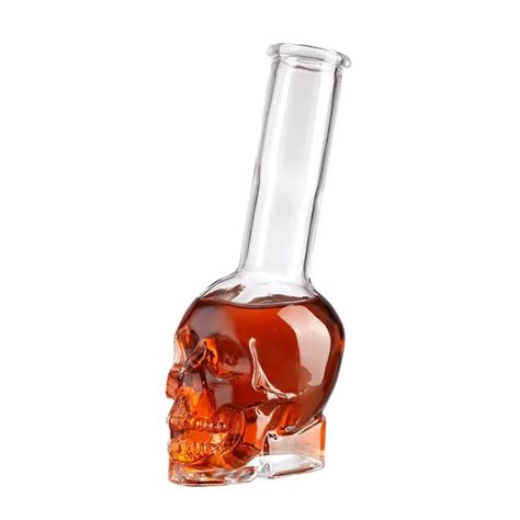 Hot Sale Factory Ml Ml Longneck Skull Glass Wine Bottle