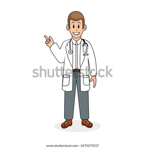 Boy Doctor Cartoon Character Vector Illustration Stock Vector Royalty