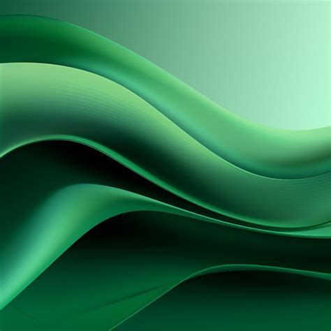 Premium Photo Abstract Green Wave Background With Dynamic Shapes