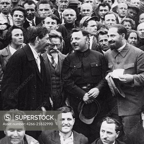Stalin, Kalinin, Voroshilov and Kaganovich at the Sixteenth Congress of ...
