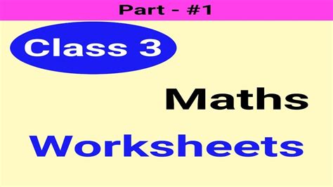 Class 3 Worksheet Math Class 3 Maths Worksheet Maths Worksheet For