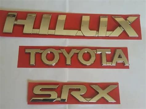 Emblemas Hilux Toyota Srx Linha Acima Kit Pe As Frete Gr Tis