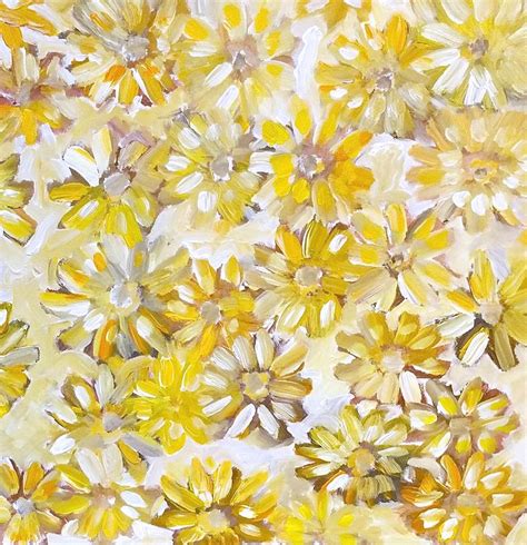 yellow daisies, floral, | Yellow daisies, Painting, Floral