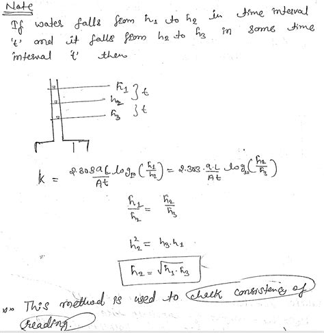 [Solved] how equation for determining hydraulic conductivity for a Falling... | Course Hero