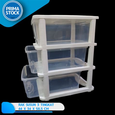 Jual LEMARI LACI PLASTIK DRAWER CABINET 3 4 5 RAK SUSUN TRANSPARAN