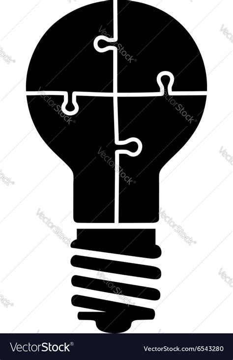 Light bulb puzzle Royalty Free Vector Image - VectorStock