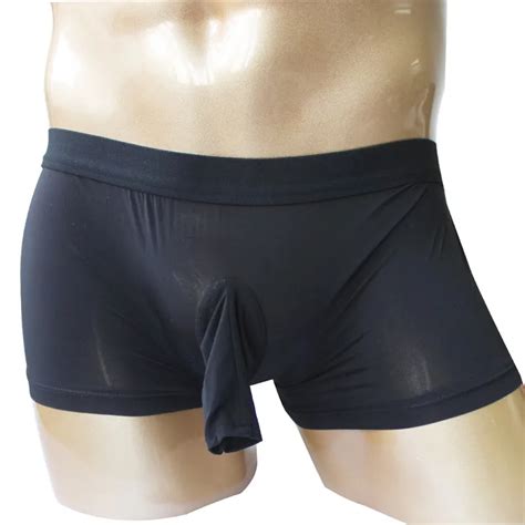 Buy Sexy Mens Boxers Stretch Men Funny Underwear With Open Penis Sheath Mens